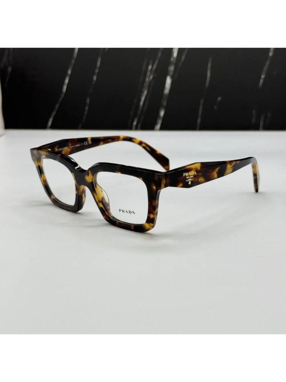 NWT Prada PRC08V 14L1O1 Havana Brown Women Eyeglasses PR C08V